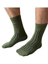 Набір зимових тактичних шкарпеток ЗСУ 5 пар 41-44 хакі/олива військові армійські махрові шкарпетки, фото 3