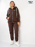 8822-20 Спортивний костюм жіночий на блискавці тринитка на флісі напівбатал (3 од: 48,50,52), фото 2