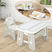 Дитячий стіл та стілець для творчості та розвитку з магнітними дошками для малювання