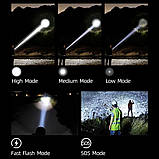 Cвітлодіодний ліхтарик з літієвою батареєю WARSUN 1000 лм, фото 10