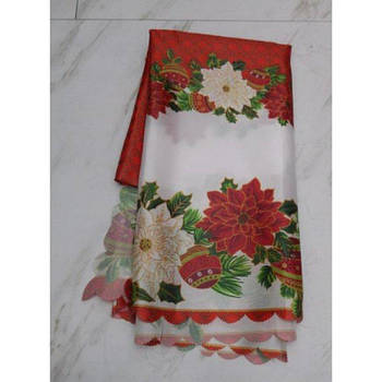 Скатертина Новорічна "Пуансетія" 1,8*1,5м 0969_DSCN G-Rich