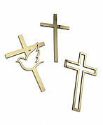 Золоті хрестики на хрещення.