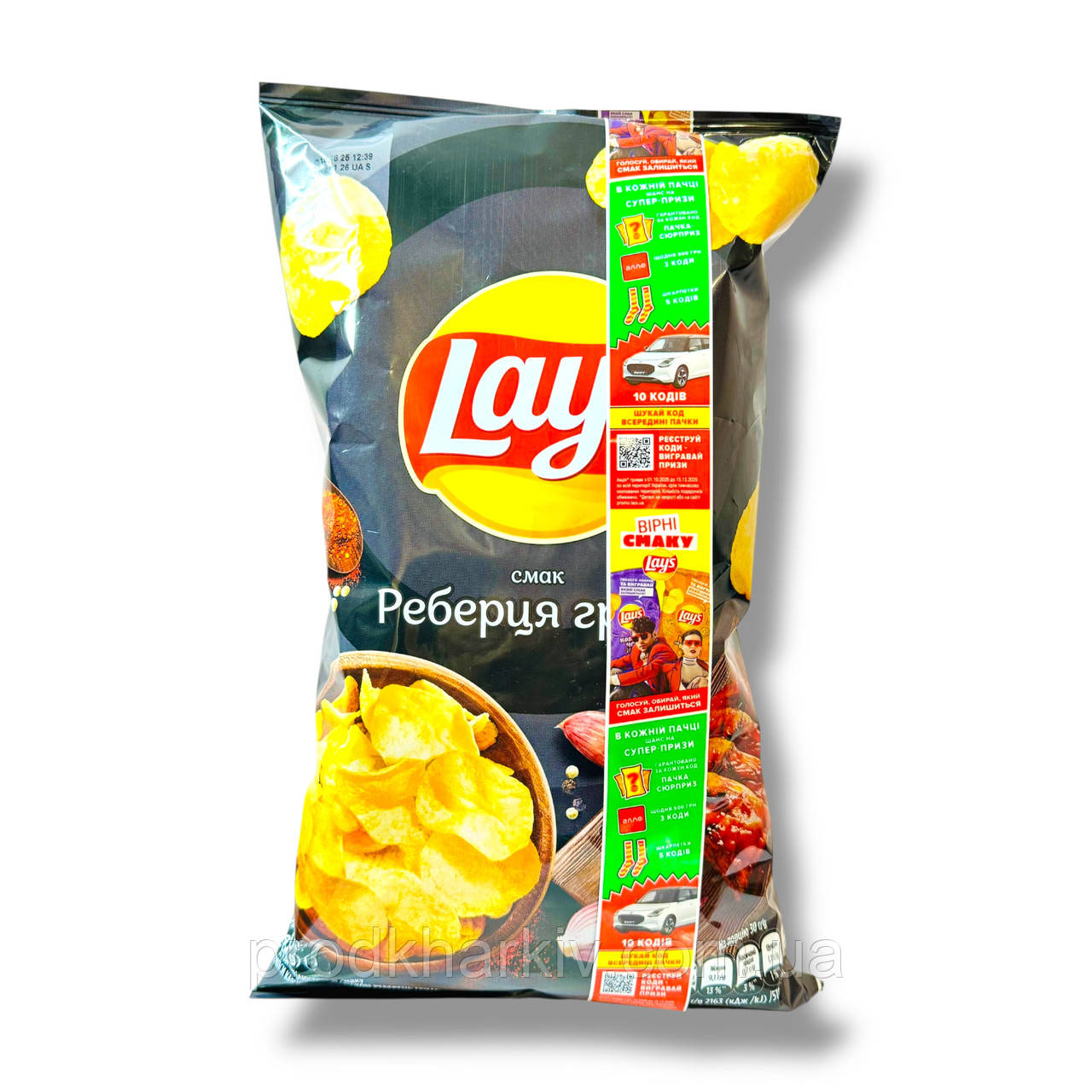 Чипси 120 г Lay's картопляні зі смаком реберця гриль