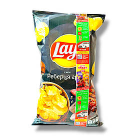 Чипси 120 г Lay's картопляні зі смаком реберця гриль