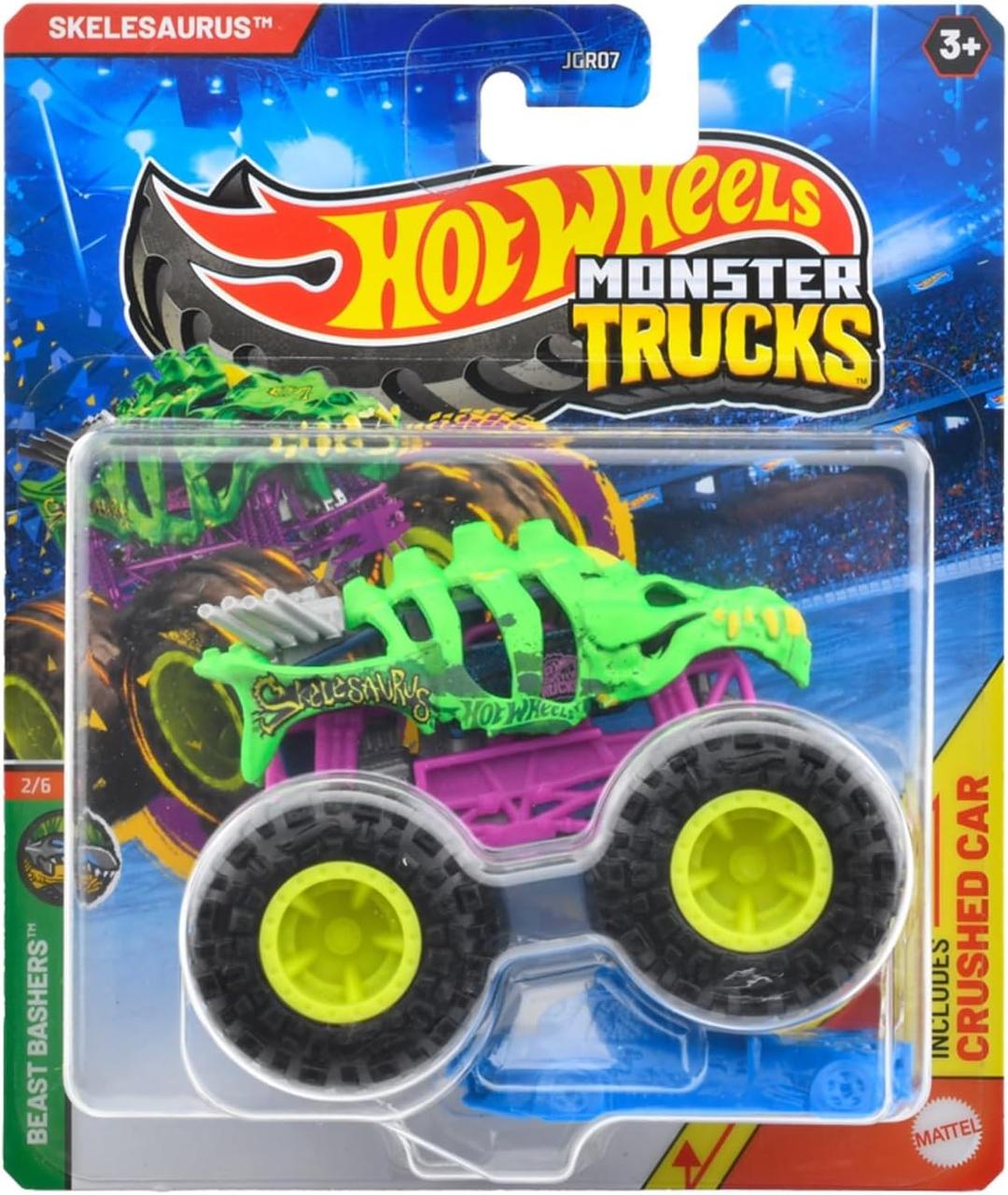 Машинка-позашляховик Hot Wheels Monster Trucks Skelesaurust FYJ44/JDP95, фото 1