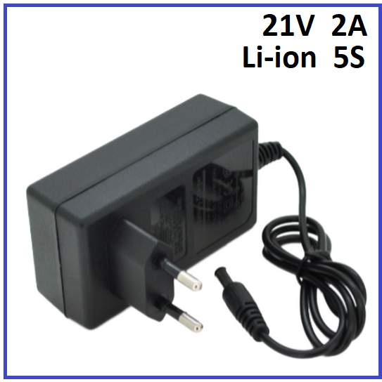 Зарядний пристрій Voltronic для Li-ion 21V 5S до 2A штекер 5.5х2.1, фото 1