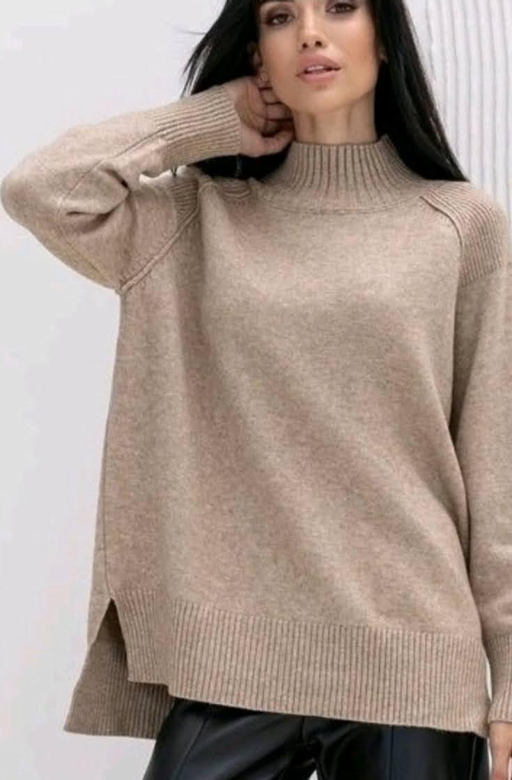 Жіноча тепла кофта без застібки з коміром стійка, фото 1