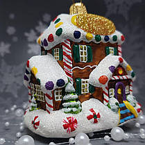 Скляна ялинкова прикраса Пряниковий будиночок Impuls. асортимент як Irena, Komozja, фото 3