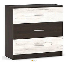 Комод 80 см з 3 ящиками Араміс Венге + Крафт білий