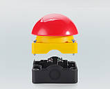 Аварійна кнопка вимикач на 2 контакти 4 а 230 л червона, фото 2