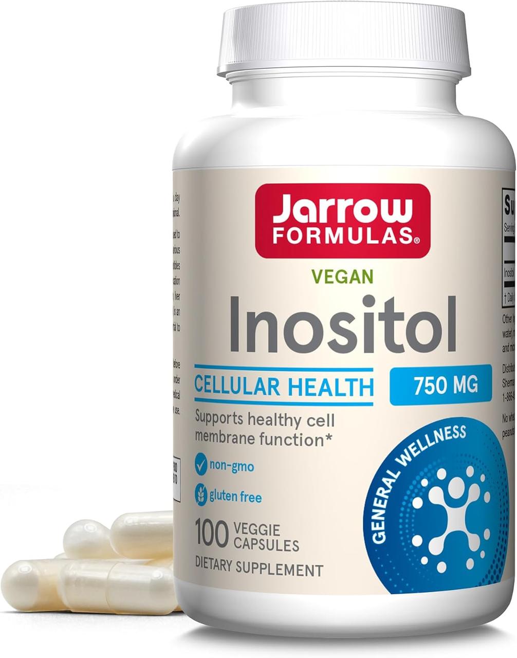Jarrow Formulas Inositol 750 mg 100 Veggie Capsules, фото 1