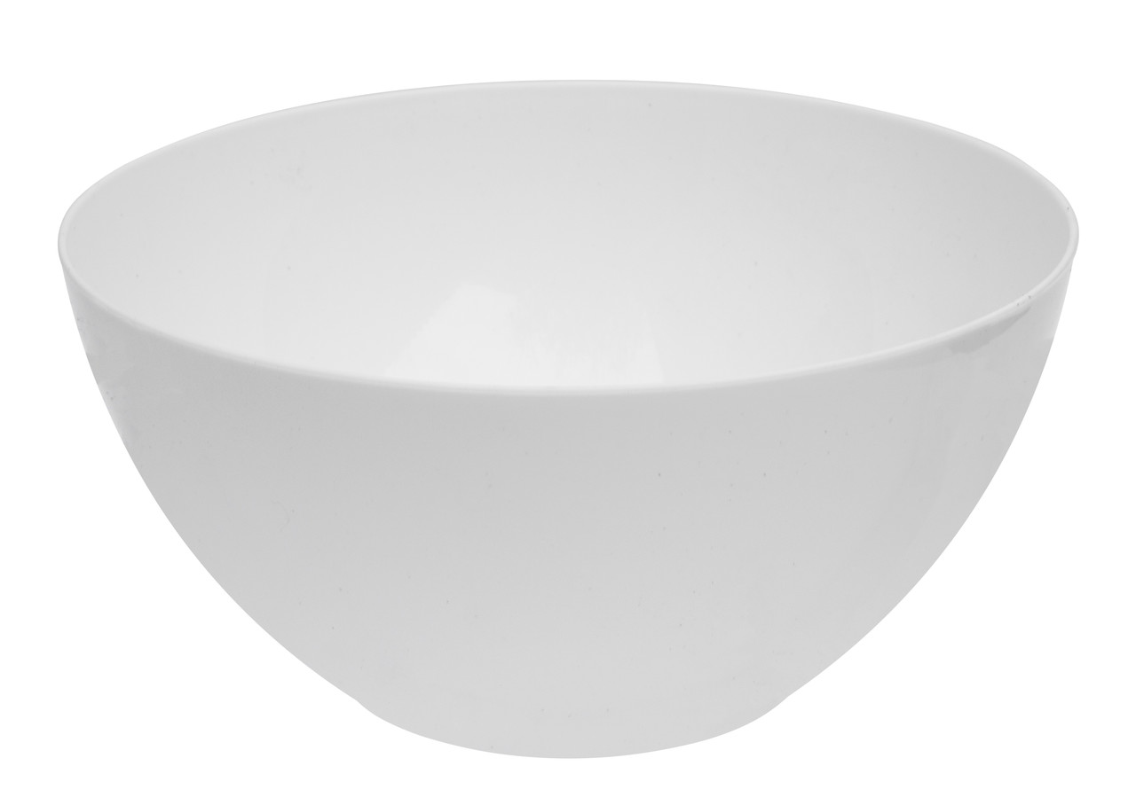 Миска салатниця пластикова 2.5 літра біла Ø 21 см h=10 см (ПолімерАгро), фото 1