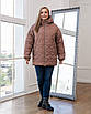 Осіння куртка жіноча великого розміру 50-70 моко, фото 4