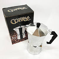 Гейзер 4 чашок UNIQUE, Топ гейзерних кавоварок, Кавоварка гейзерна мокко, Кавоварки на 1-3 чашки PO-92