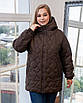 Осіння куртка жіноча великого розміру 50-70 моко, фото 5
