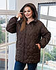 Осіння жіноча куртка великого розміру 50-70 чорний, фото 7