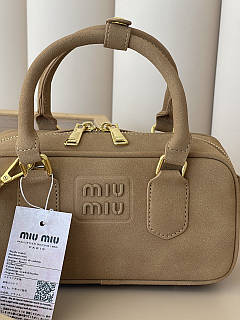 Жіноча сумка Miu Miu Arcadie Textile - Premium Карамель