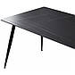 Керамічний стіл матовий Rion 160х90 см чорний з металевими ніжками у стилі мінімалізм, фото 3