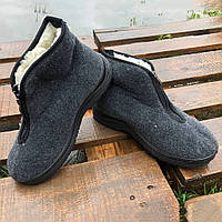 Осіннє утеплене взуття 43р, Чоботи чоловічі для риболовлі, Якісне робоче взуття, Хутряні бурки OY-60