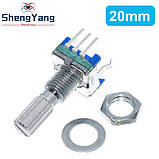 Цифровий потенціометр енкодер 5 контактів EC11 360, фото 5