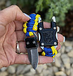 Браслет патріотичний з паракорду герб України з ножем, фото 4