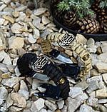 Браслет патріотичний з паракорду герб України з ножем, фото 9