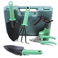 Садовый набор инструментов в кейсе 5 предметов для ухода за садом и огородом