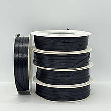 Стрічка атласна 3мм / 90м колір чорний