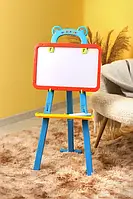 Дитяча дошка мольберт для малювання Двостороння магнітна підлогова висота 95 см