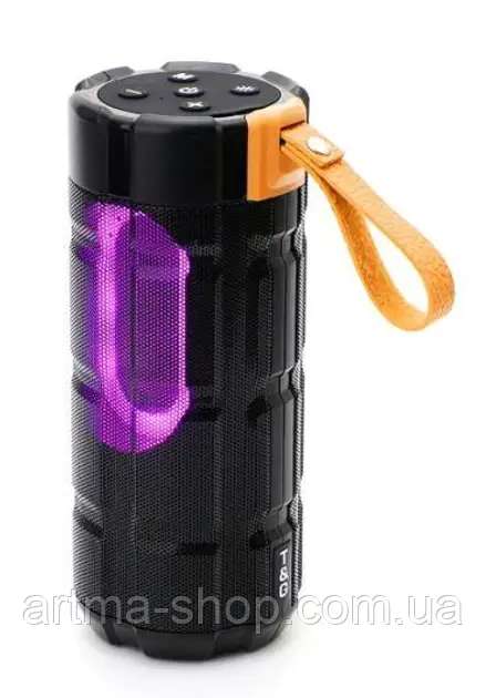 Портативна Bluetooth колонка T&G TG285 MicroSD+USB+Type-C, Потужність 20Вт, чорна