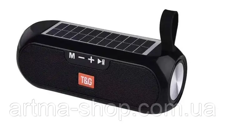 Портативна переносна Bluetooth колонка TG-182 з функцією speakerphone, радіо, PowerBank і сонячною батареєю, Потужність 10Вт,, фото 1