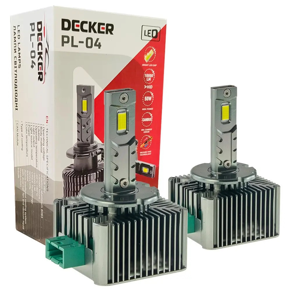 DECKER LED PL-04 6K D3S лампи головного світла Canbus (комплект) 2 шт, фото 1