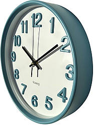 Настінний годинник Безшумний (30 см) OH-252-Sky QUARTZ блакитний в спальню дитячу