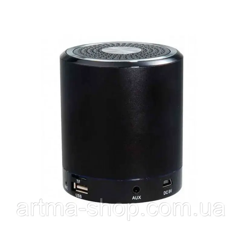 Мініатюрна портативна колонка T-2020, FM-приймач, Потужність 3Вт, чорна