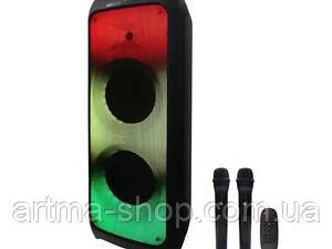 Портативна акустична система, колонка-чемодан KIMISO QS-817, Потужність 1000 Вт, час роботи до 3 годин, чорна