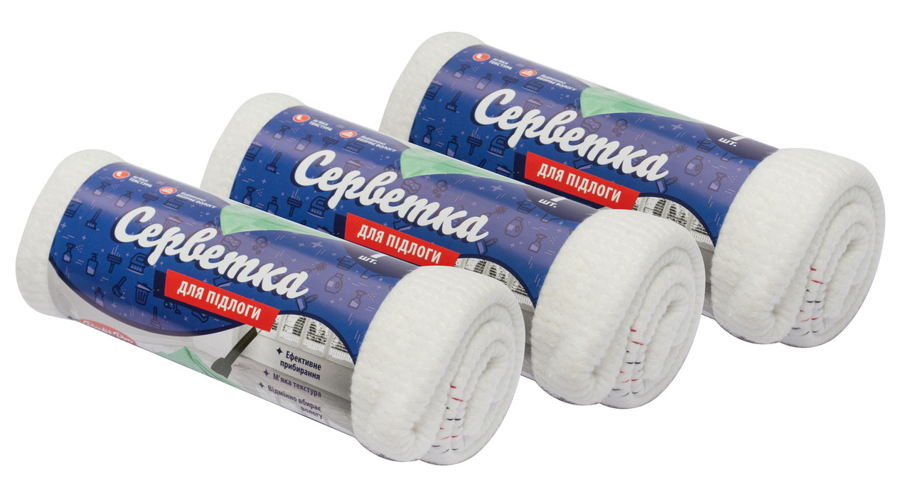 Серветка (ганчірка) для підлоги Premium 1-й сорт біла 50*60 см (PROFIT)