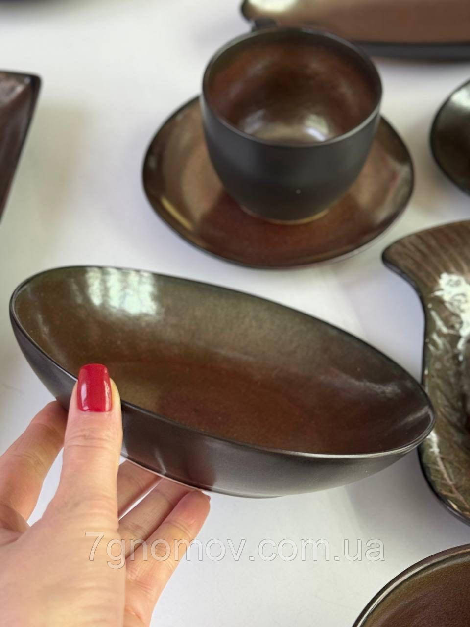 Салатник, миска керамічна Копер 20 см арт. 101-0440