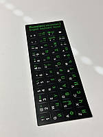 Наклейки на клавіатуру ноутбука та пк російський/український/англійський, Наклейки букв на клавіатуру для ноутбука