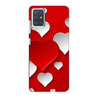 Чехол с печатью Сердечки для Samsung Galaxy A51 (A515) (AlphaPrint) - Без атрибута