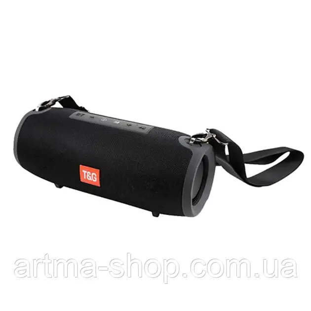 Колонка Bluetooth портативна T&G TG-118 FM-радіо, Потужність 2 х 10 Вт, чорна, фото 1