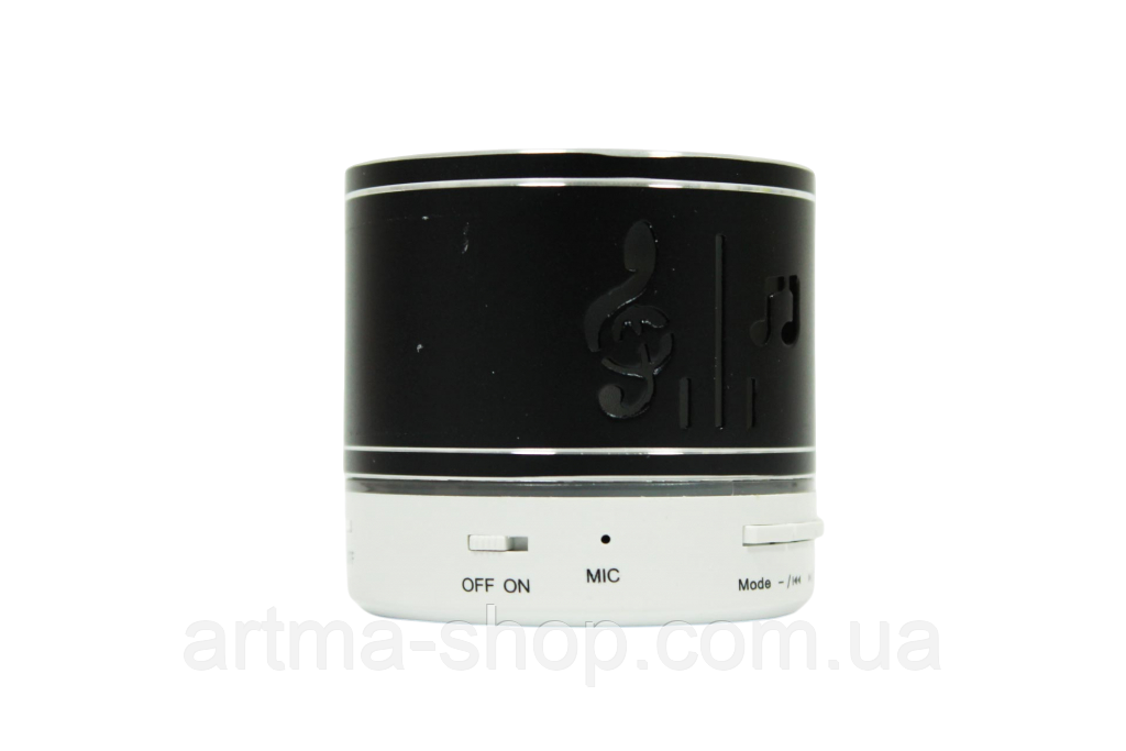 Мініатюрна Bluetooth колонка S-08U з LED підсвічуванням, Потужність 3Вт, чорна, фото 1