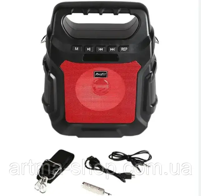 Портативна Bluetooth колонка Profit P-111 12 Вт з вбудованим акумулятором, Потужність 12 Вт, чорна, фото 1