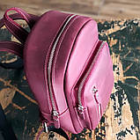 Шкіряний жіночий рюкзак BGS бордовий BGS3011, фото 2