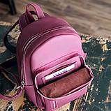 Шкіряний жіночий рюкзак BGS бордовий BGS3011, фото 3