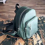 Шкіряний жіночий рюкзак BGS зеленый BGS3012, фото 3