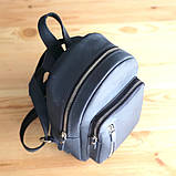 Шкіряний жіночий рюкзак BGS синій BGS3013, фото 2