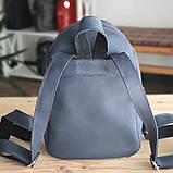 Шкіряний жіночий рюкзак BGS синій BGS3013, фото 4