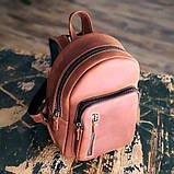 Шкіряний жіночий рюкзак BGS коньячний BGS3014, фото 2