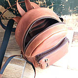 Шкіряний жіночий рюкзак BGS коньячний BGS3014, фото 4