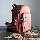 Шкіряний жіночий рюкзак BGS коньячний BGS3014, фото 6